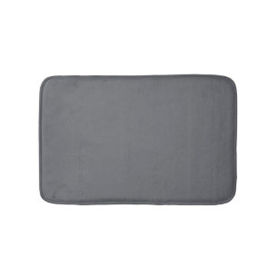 Quiet Shade of Grey Solid Colour Print, Neutral Bath Mat