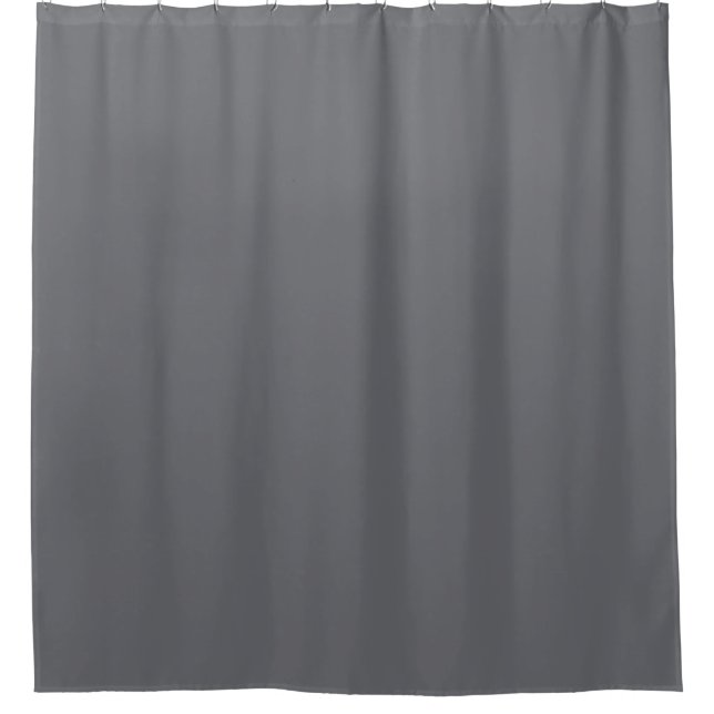 Quiet Shade of Grey Solid Colour Print, Neutral Shower Curtain (Front)
