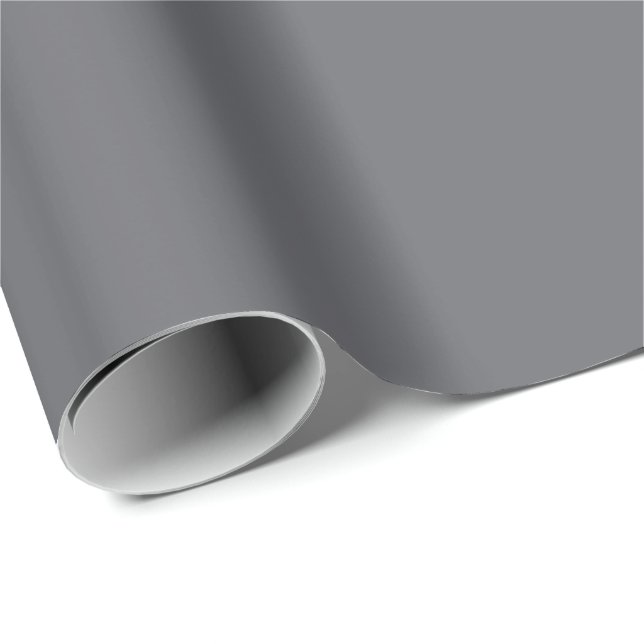 Quiet Shade of Grey Solid Colour Print, Neutral Wrapping Paper (Roll Corner)