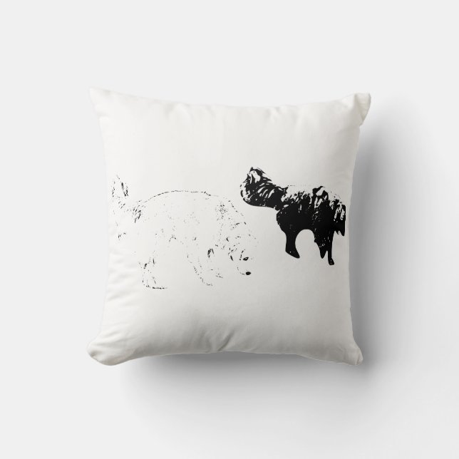 Quiet Sniffari by the Leaves Cushion (Front)