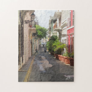 Quiet street of San Juan Puerto Rico Jigsaw Puzzle