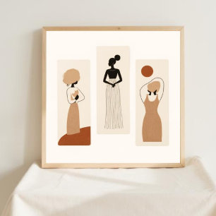 Quiet Strength – Abstract Feminine Line Art I Poster