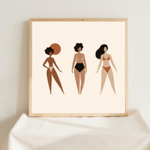 Quiet Strength – Abstract Feminine Line Art XV Poster