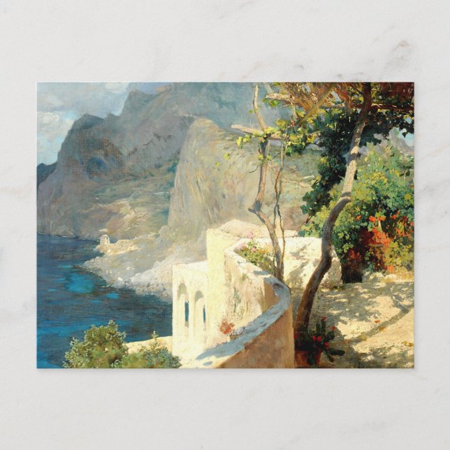 Quiet summer afternoon in Capri, Brioschi Othmar  Postcard (Front)