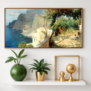 Quiet summer afternoon in Capri, Brioschi Othmar Poster
