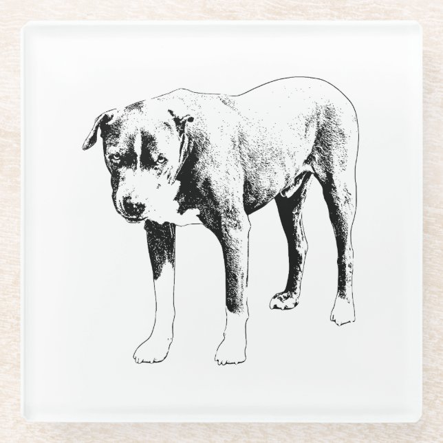 Quiet Tablekeeper, Loyal Study Glass Coaster (Front)