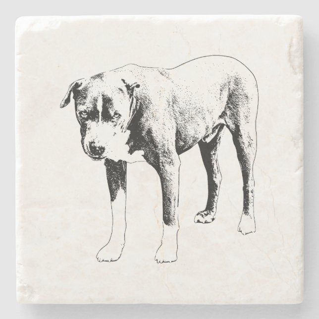 Quiet Tablekeeper, Loyal Study Stone Coaster (Front)