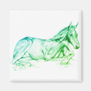 Quiet Time (green) Magnet