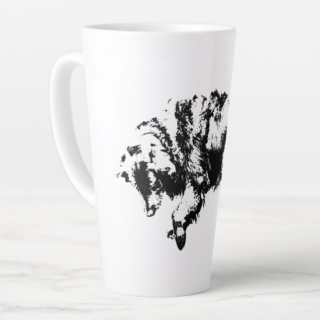 Quiet Watch in October Light Latte Mug (Left Angle)