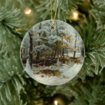 Quiet Winter Afternoon, Christmas tree  Ceramic Tree Decoration<br><div class="desc">Quiet Winter Afternoon is a painting by William Bliss Baker -American,  1859 – 1886</div>