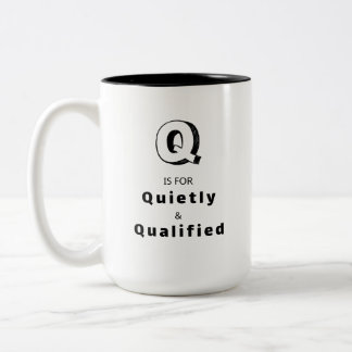 Quietly and Qualified Q - Personalised Luxury Prai Two-Tone Coffee Mug
