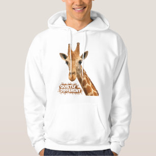 Quietly Different Giraffe - Giraffe Art Hoodie