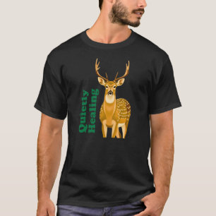 Quietly Healing Minimal Deer Mental Health T-Shirt