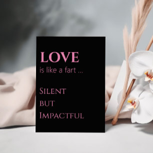 Quietly Impactful Love Humorous Valentine's Day Postcard