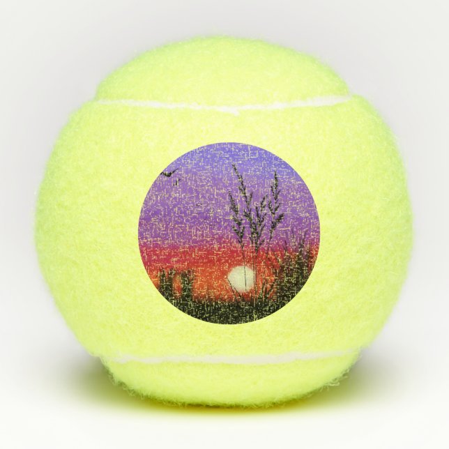 Quietly Tennis Balls Lake Sunset (Front)