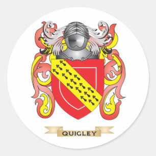 Quigley Coat of Arms (Family Crest) Classic Round Sticker