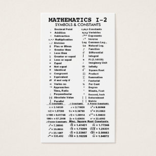 Quik-Ref Mathematics I-2 Pocket/Wallet