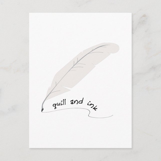 Quill And Ink Postcard (Front)