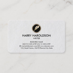 Quill Icon Writer Premium Business Card