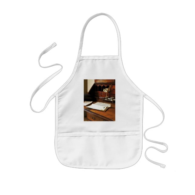 Quill, Papers and Pipe Kids Apron (Front)