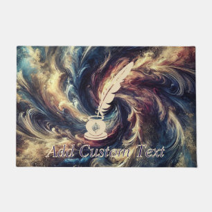 Quill Pen Modern Abstract Art Doormat