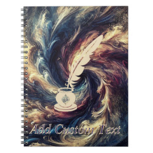 Quill Pen Modern Abstract Art Notebook