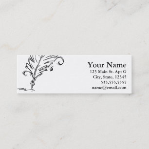 Quill Pen Skinny Business Card