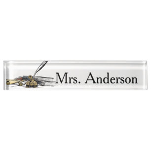 Quill Teacher Nameplate for desk
