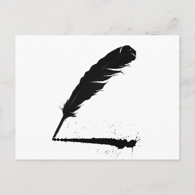 Quill with Ink Postcard (Front)