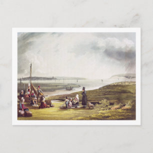 Quillebeuf, from 'Views on the Seine', engraved by Postcard