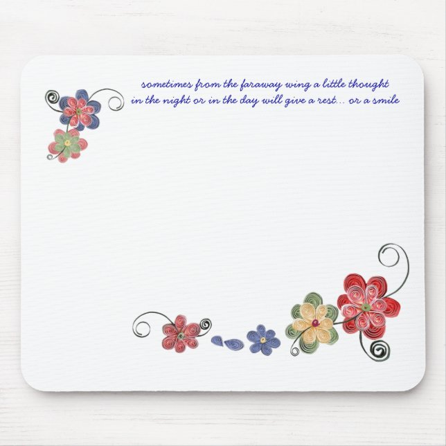Quilled Flowers Mouse Pad (Front)