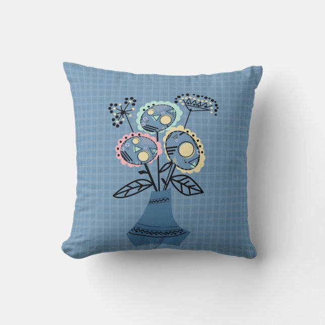 Quilling, flowers in vase cushion (Front)