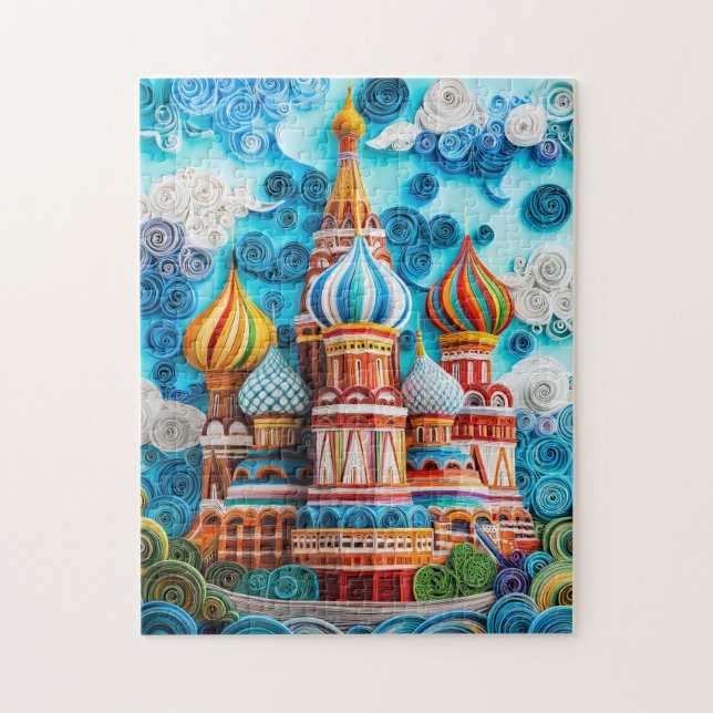 Quilling Onion Domes in Moscow Jigsaw Puzzle (Vertical)