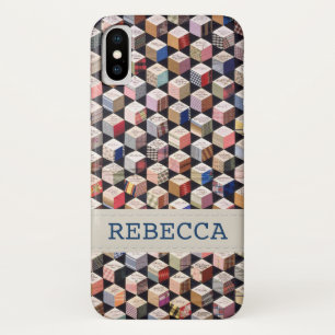 Quilt   Antique Tumbling Blocks Patchwork Case-Mate iPhone Case