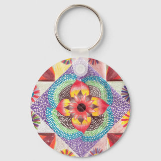 Quilt Art by Skinny Bones Key Ring