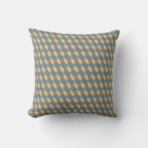 Quilt Baby Block Pattern in Retro Colours Cushion