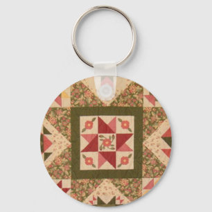 Quilt Block 8 Key Chain