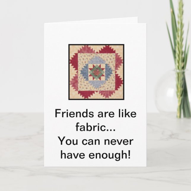 Quilt Block Friendship Greeting Card (Front)