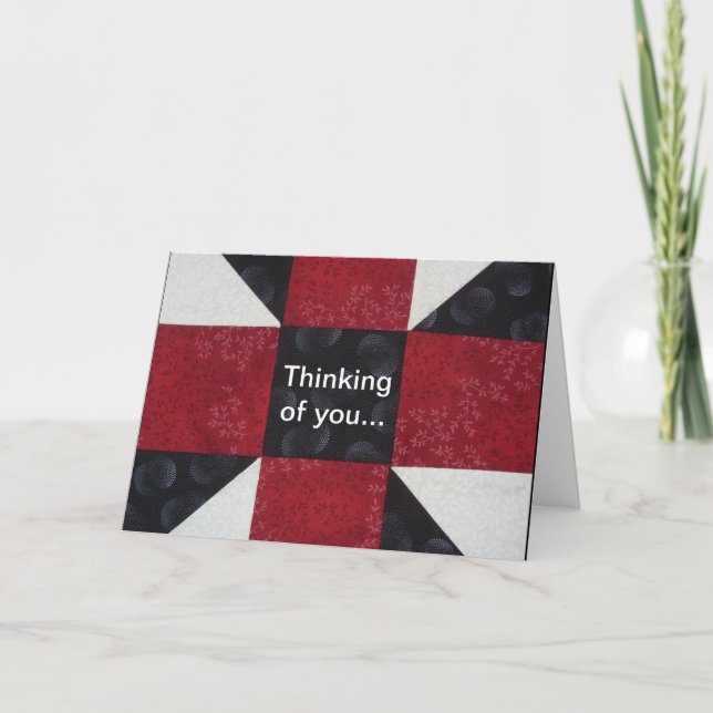 Quilt Block Friendship Greeting Card (Front)