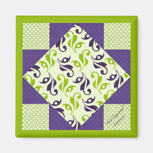 Quilt Block Pattern "Art Square" Magnet