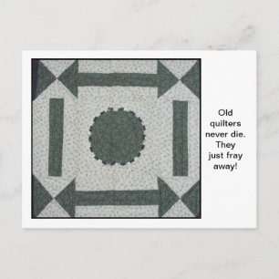 Quilt block quote postcard