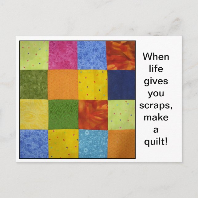 Quilt Block Quotes Postcard (Front)