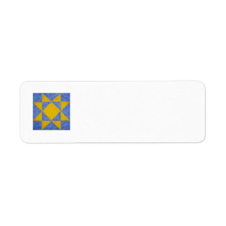 Quilt Block Return Address Labels Blue