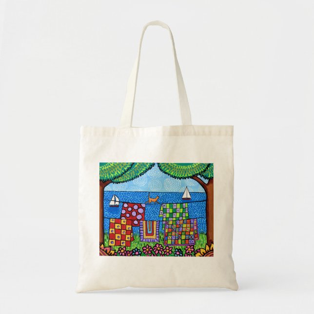 Quilt Cat tote Bag (Front)