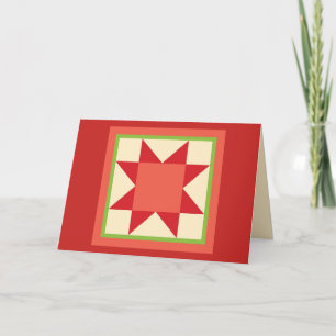 Quilt Christmas Card - Sawtooth Star