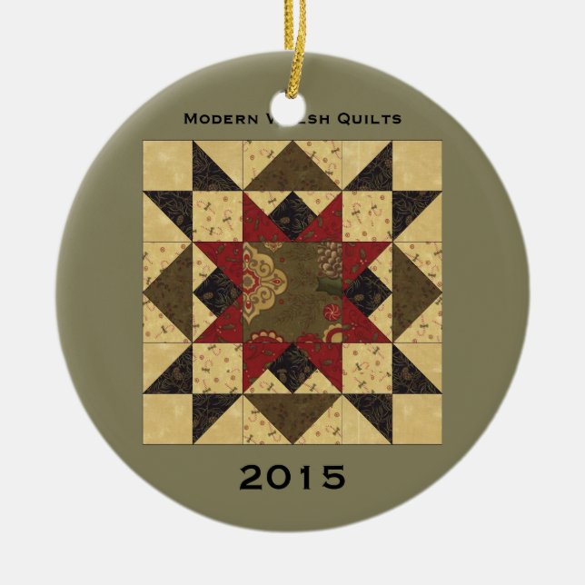 Quilt Christmas Star Ornament (Front)