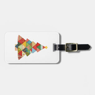 Quilt Christmas Tree Festive Quilt Lovers Luggage Tag