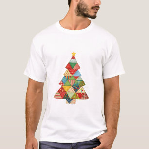 Quilt Christmas Tree Festive Quilt Lovers T-Shirt