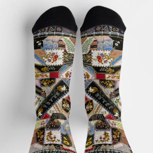 Quilt, crazy pattern  socks
