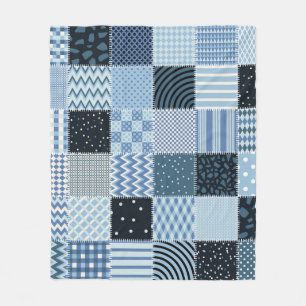 Quilt design. Seamless patchwork pattern from stit Fleece Blanket